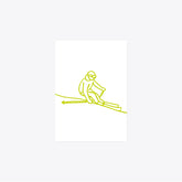 Skifahren – Postkarte